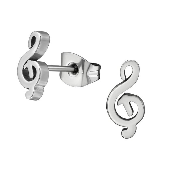 Stainless Steel G Clef Music Note - Picture 1 of 7